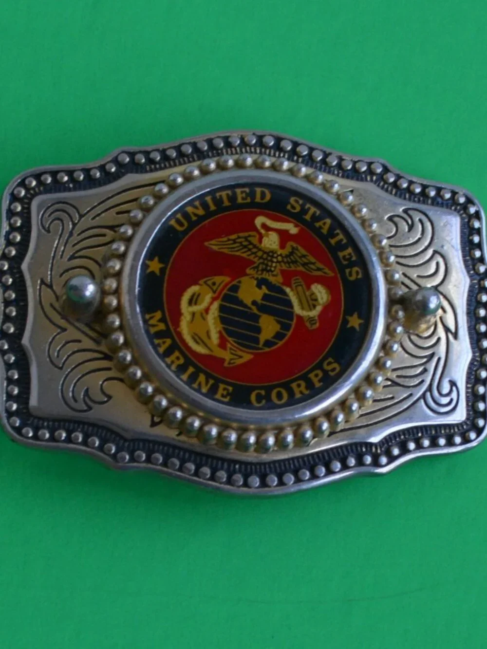 Vintage Western Style United States Marine Corps (USMC) Belt Buckle